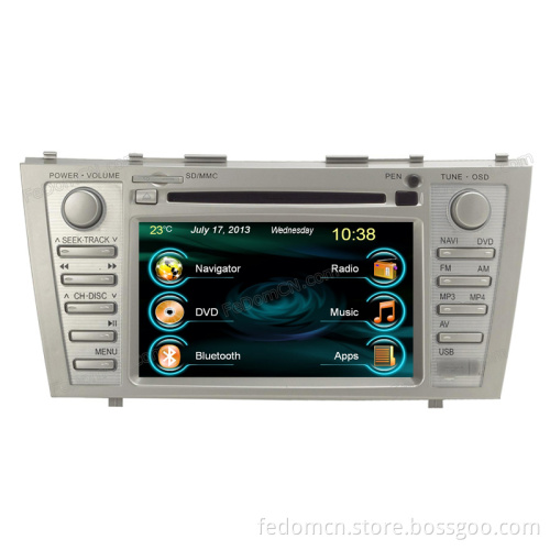 7 Inch TFT LCD Touch Screen Car DVD GPS Navigation System for Toyota Camry 2008 with Bluetooth+Radio+iPod+Video